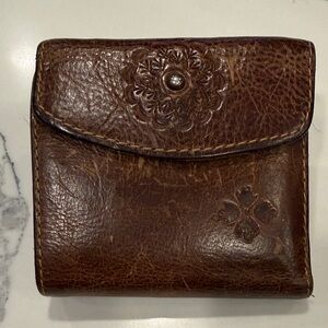 Patricia Nash Brown Embossed Leather Coin Wallet